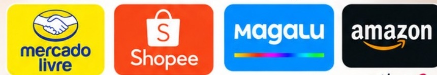Mercado Livre, Shopee, Magalu e Amazon